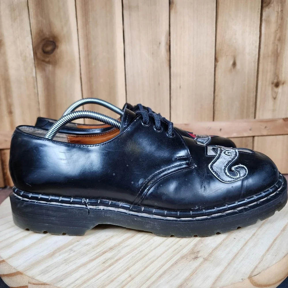 Tredair Good Evil Shoes Mens 12‎ USA 11 UK Black Oxford Sneakers Made In England